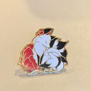 Poppy Kitsune Fox Enamel Pin— New